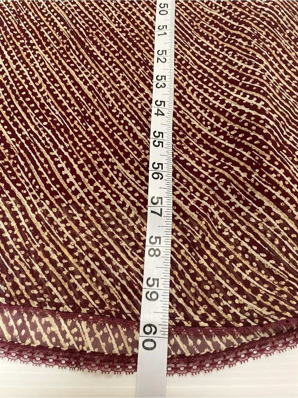 J. Crew VTG Silk Spiral-Print Maxi Dress Tan Burgundy Abstract Geometric SZ 12